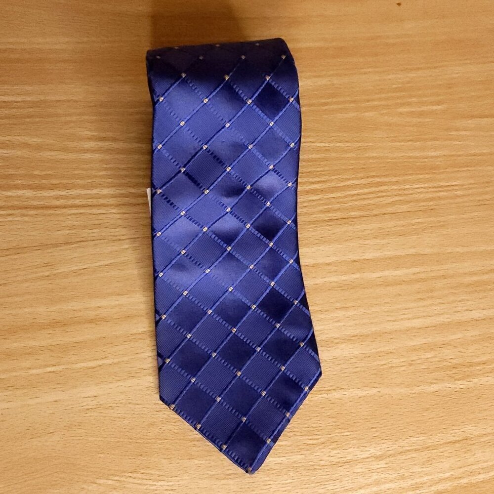 Tommy Hilfiger Mens New Blue Geometric Silk Tie